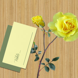 Buttergelb und Minimalistische Hochzeit Platzkarte