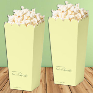 Buttergelb und Salbei Minimalistische Hochzeit Geschenkschachtel
