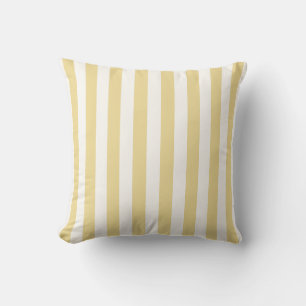 Buttergelb und Weiß Soft Stripe Kissen