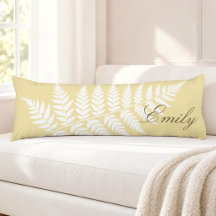 Buttergelb Weiße Fern Elegant Minimalistisch