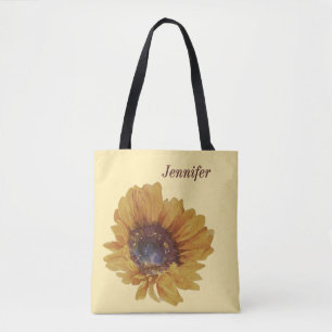 Buttergelbe Aquarell-Sonnenblume benannt