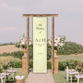 Buttergelbe Hochzeits-Willkommensbanner Banner