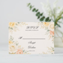 Buttergelbe Pfirsich- und Elfenblumen-Hochzeit