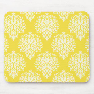Buttergelbe Südliche Hütte Damaske Mousepad