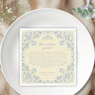 Buttergelber Vintager Spaß Fakten Einzigartige Hoc Serviette