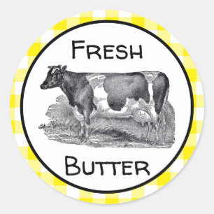 Butterkleber Runder Aufkleber