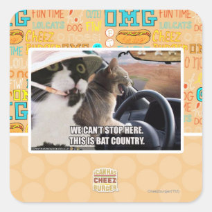 Butterland Quadratischer Aufkleber