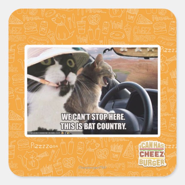 Butterland Quadratischer Aufkleber (Vorderseite)