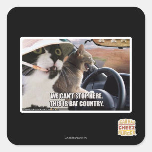 Butterland Quadratischer Aufkleber