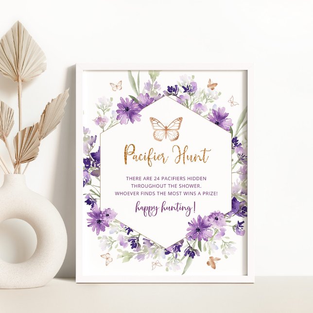 Butterlila Schnuller-Jagdspiel Poster (Von Creator hochgeladen)