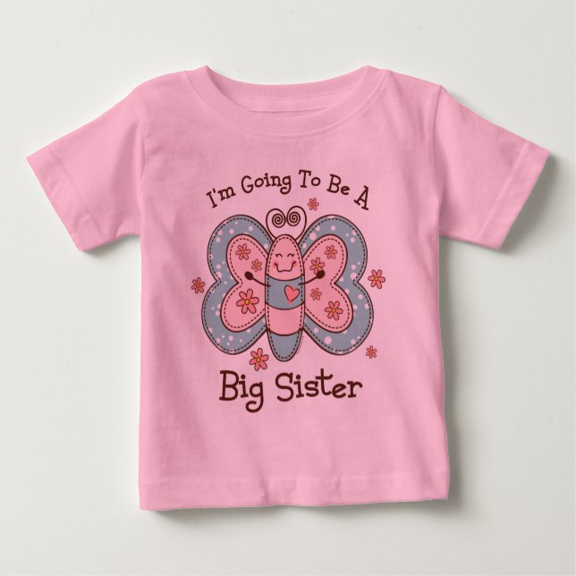 Butterly Future Big Sis Baby T-shirt (Vorderseite)