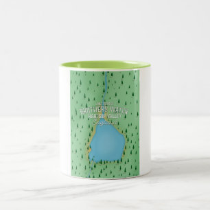 Buttermere Lake, Lake District Reiseplakat Zweifarbige Tasse