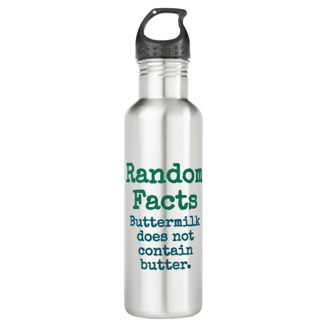 Buttermilch enthält keinen Butter - Trivialehrlich Edelstahlflasche (Vorderseite)