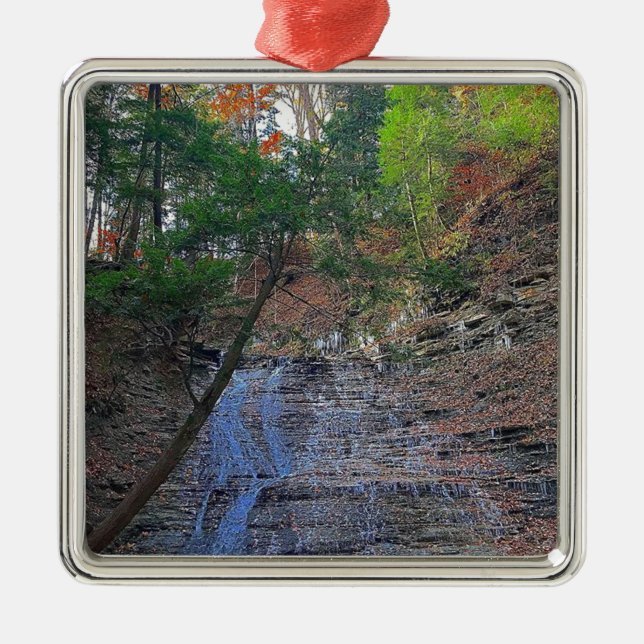 Buttermilch fällt Cuyahoga Nationalpark Ohio Ornament Aus Metall (Vorne)