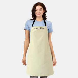Buttermilch Gelb Ecru Minimal Personalisiert Schürze