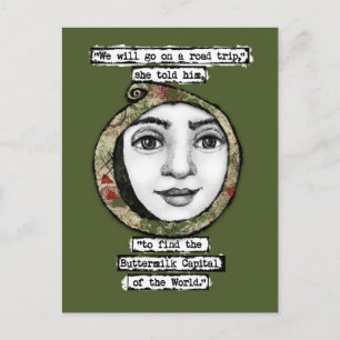 Buttermilch-Hauptstadt der Weltpostkarte Postkarte