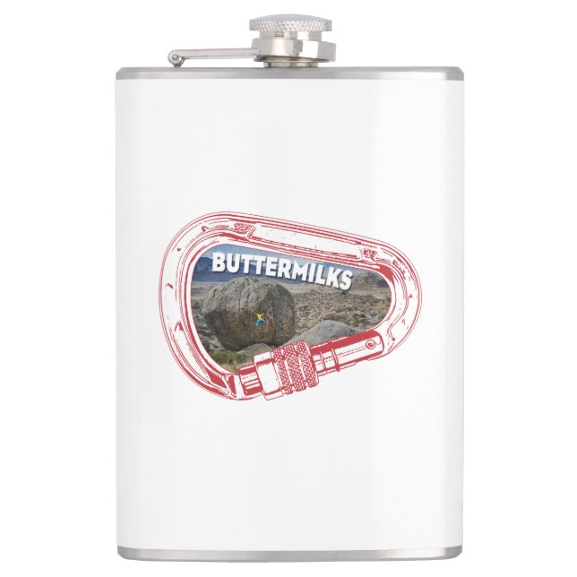 Buttermilch Klettern Carabiner Flasche Flachmann (Vorderseite)