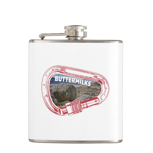 Buttermilch Klettern Carabiner Flasche Flachmann (Vorderseite)