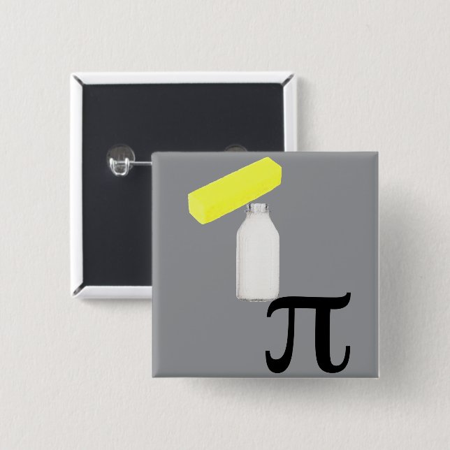 Buttermilch-Pi-Knopf Button (Vorne & Hinten)