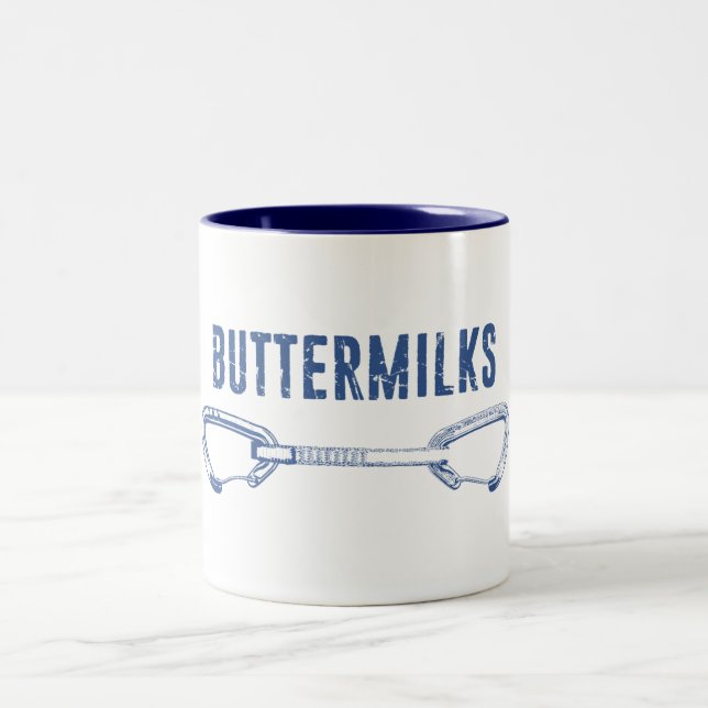 Buttermilch Rock Klettern Quickziehen Zweifarbige Tasse (Mittel)