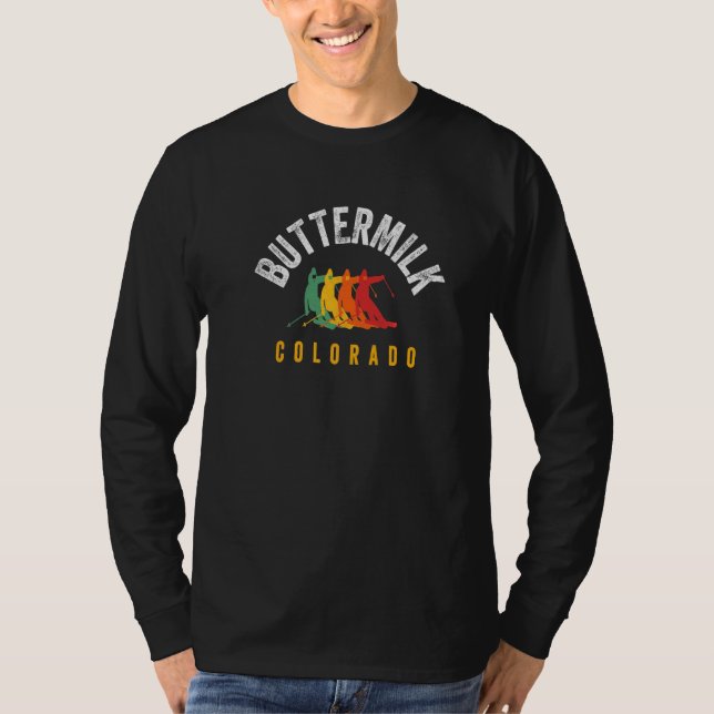 Buttermilk Co Skier Colorado Butter Berg Ski T-Shirt (Vorderseite)