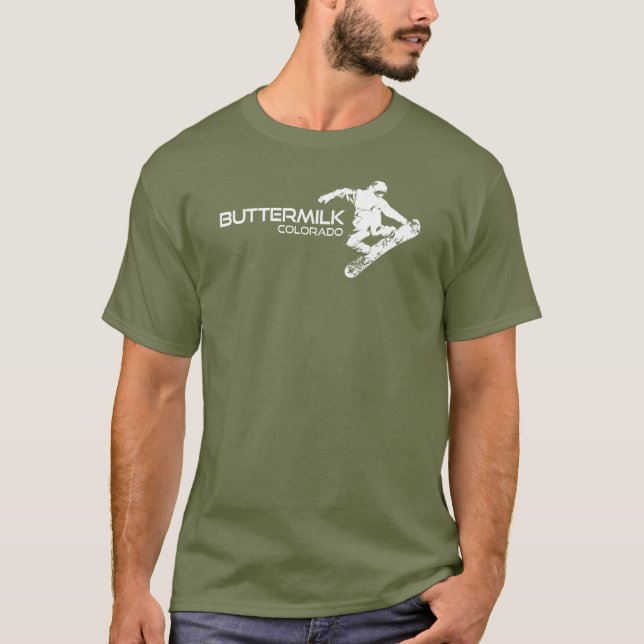 Buttermilk Colorado Snowboarder T-Shirt (Vorderseite)