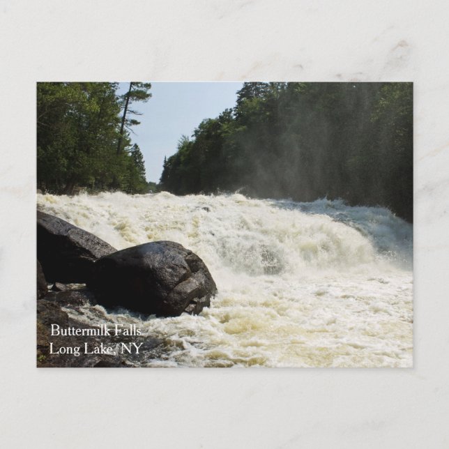 Buttermilk Falls, Long Lake, NY Postkarte (Vorderseite)