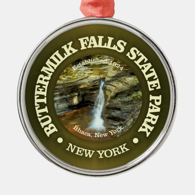 Buttermilk Falls SP Ornament Aus Metall (Vorne)