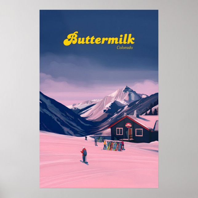 Buttermilk Skigebiet Reiseplakat Poster (Vorne)