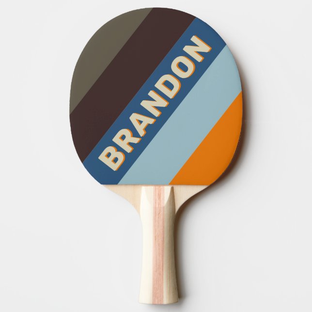 Butternut Fade fett Streifen mit Namen Tischtennis Schläger (Rückseite)
