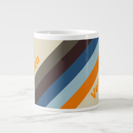 Butternut Fade Stripes with Name Ping Pong Paddle Jumbo-Tasse
