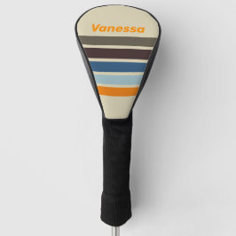 Butternut-Fade über Streifen mit Namen Golf Headcover