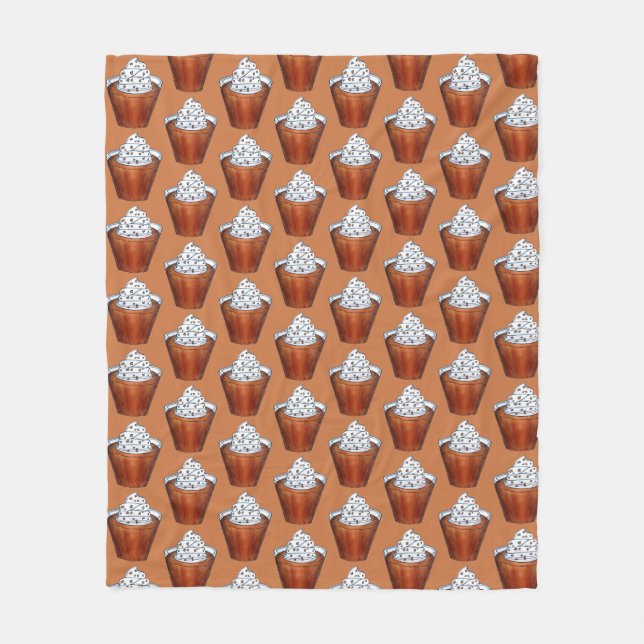 Butterscotch Pudding gepeitschte Creme Süd Food Fleecedecke (Vorderseite)