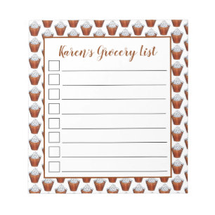 Butterscotch Pudding gepeitschte Creme Süd Food Notizblock