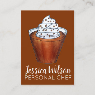 Butterscotch Pudding gepeitschte Creme Süd Food Visitenkarte