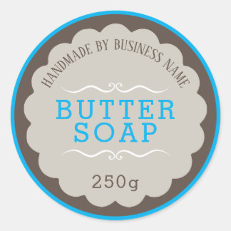 Butterseife Runder Aufkleber