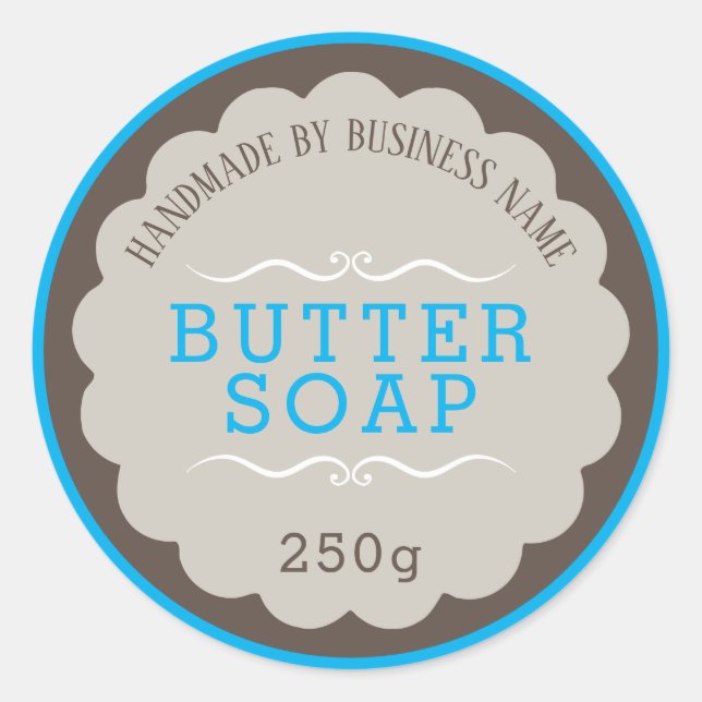 Butterseife Runder Aufkleber (Vorderseite)
