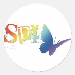 ButterSPY. Runder Aufkleber