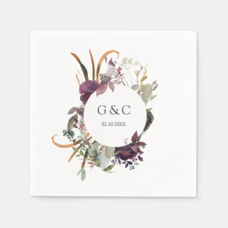 Butterum & Plum Personalisiert Wedding Napkin 1 Serviette