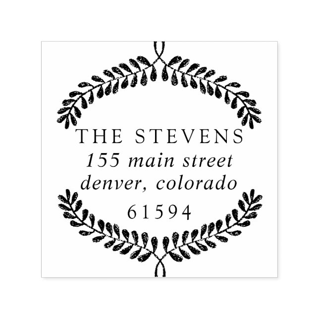 Butterum & Plum Rücksendeadresse Selbstfärbende Br Permastempel (Design)