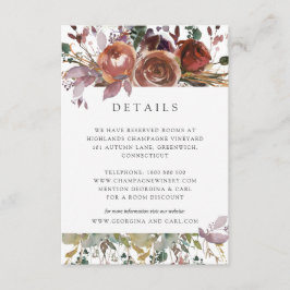 Butterum & Plum Wedding Guest Information Card Begleitkarte