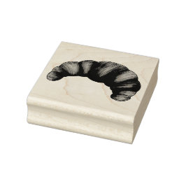 Buttery Flaky Croissant French Crescent Pastry Gummistempel