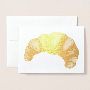 Buttery Flaky Golden Croissant French Pastry Food Folienkarte