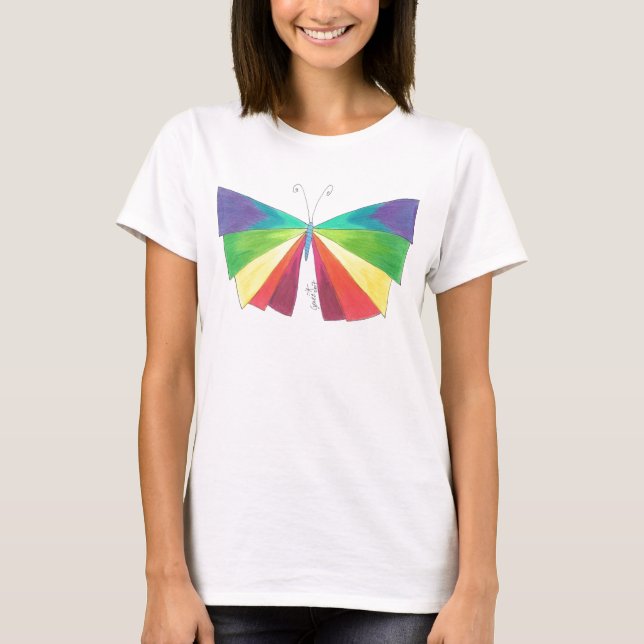 Butteryfly Regenbogen T-Shirt (Vorderseite)