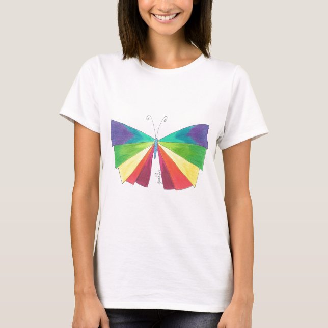 Butteryfly Regenbogen T-Shirt (Vorderseite)