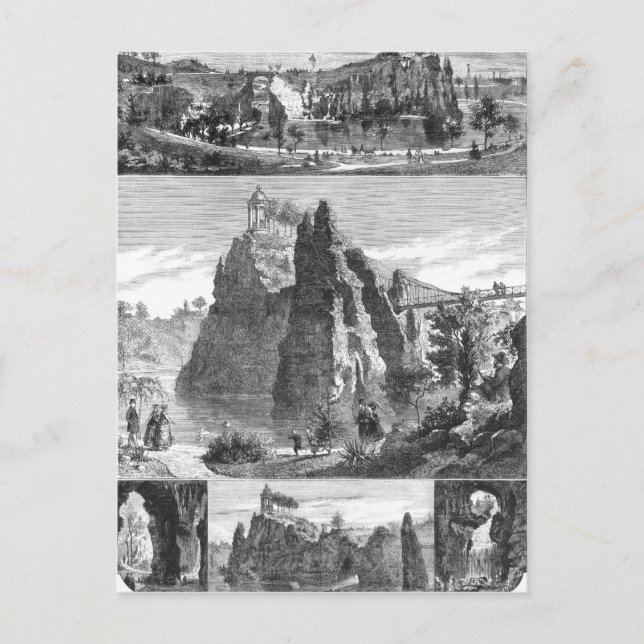 Buttes-Chaumont Park, New Paris Postkarte (Vorderseite)