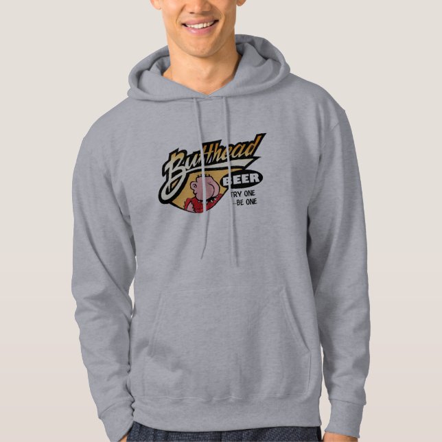 ButtHead Bier-Farbe Hoodie (Vorderseite)