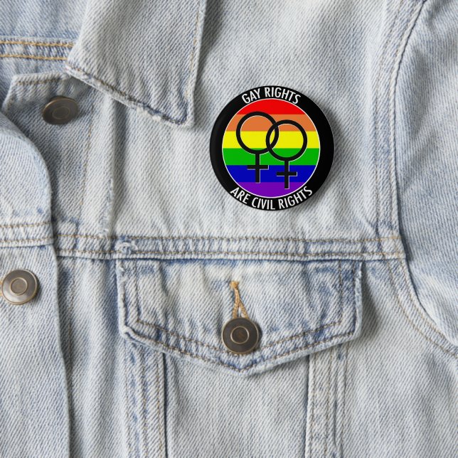 Button-Abzeichen - Gay Rights - Zivile Rechte Button (Beispiel)