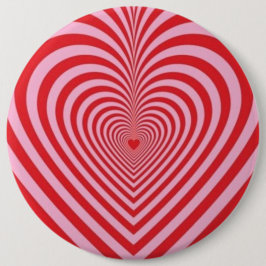 Button-Abzeichen - optische Illusionsherzen Button