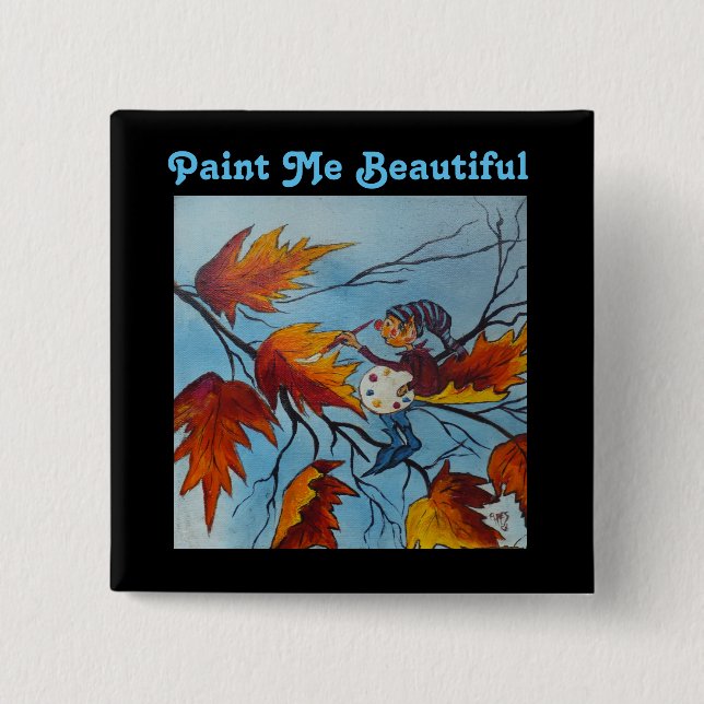 Button Ann Hayes Painting Pixie Painting (Vorderseite)